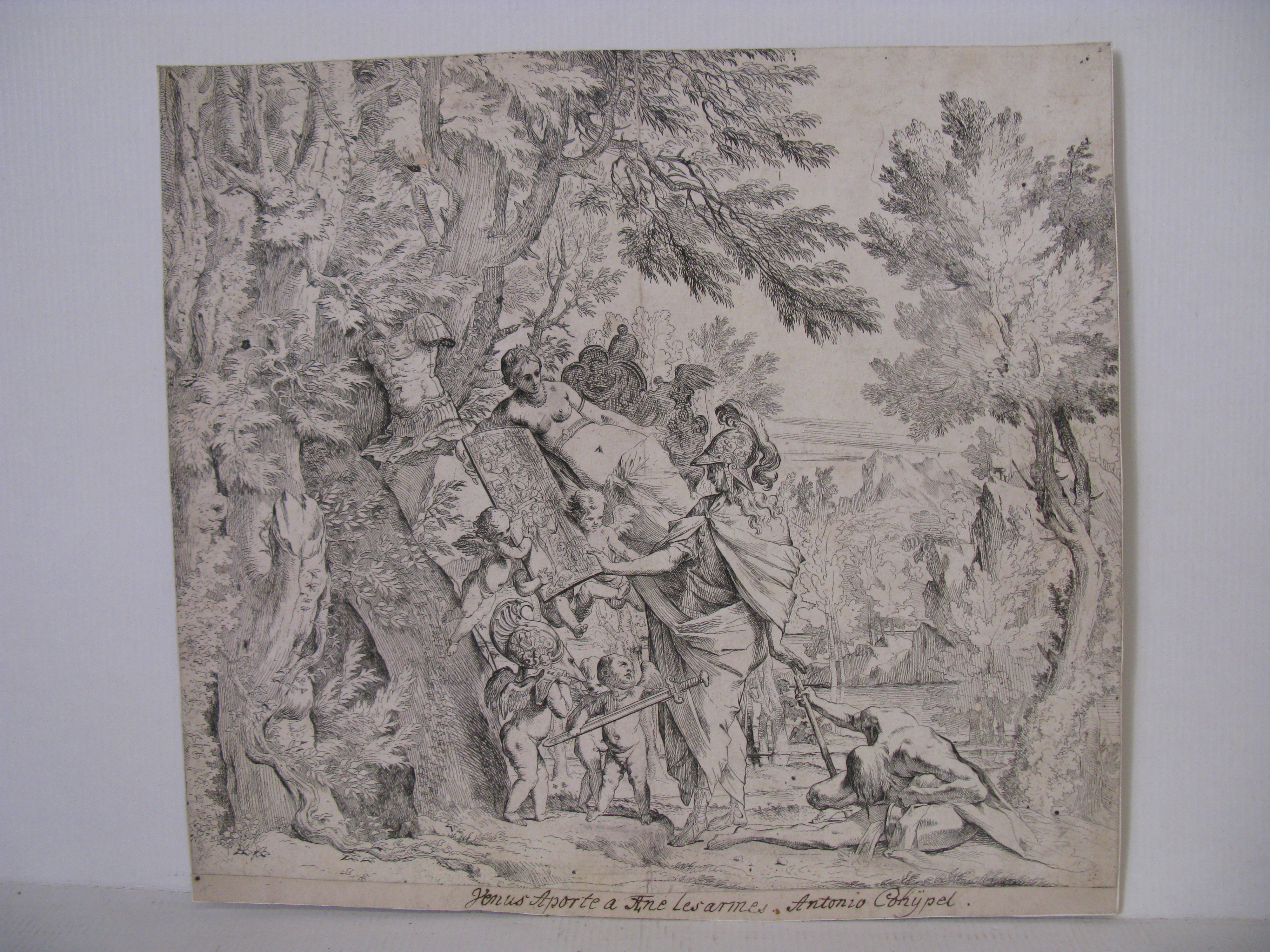 Kuparipiirros, Venus, Aporte Antonio Coypel , 1661-1722, Pariisi