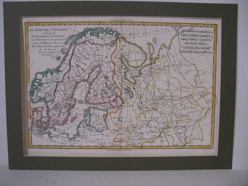 Kartta, Le Nord de l´Europe ..., Rigobert Bonne, 1780