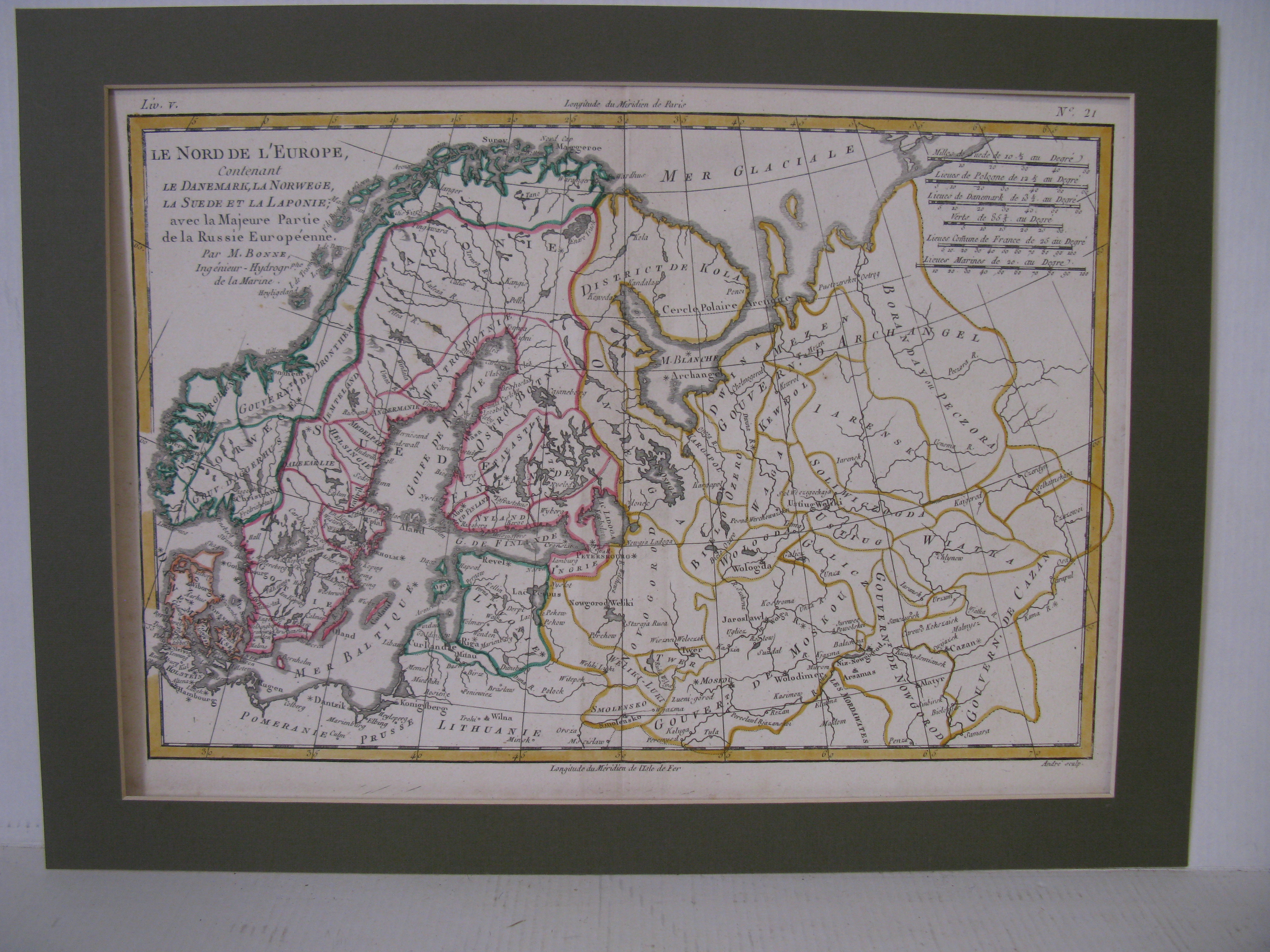 Kartta, Le Nord de l´Europe ..., Rigobert Bonne, 1780