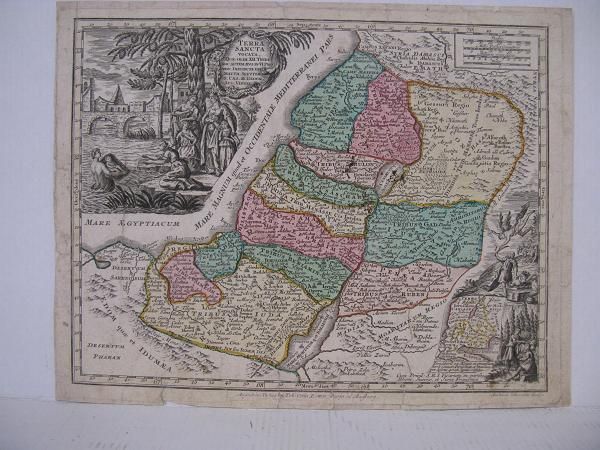 Kartta ,Terra Sancta vocata, Matthias Seutter 1730